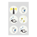 ミドリ 封筒 しあわせをはこぶ手紙 ラッキーモチーフシール入 2色×3枚