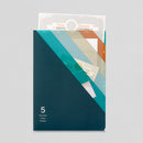 ミドリ 5ポケットクリアホルダー<A4> ストライプ柄 紺 1個