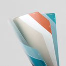 ミドリ 5ポケットクリアホルダー<A4> ストライプ柄 紺 1個