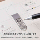 ミドリ ブックマーカー クリップ 花柄A 1パック(4個入)