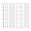 ミドリ インデックスラベル チラット 数字 カラー 2シート(24枚)