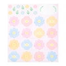 ミドリ カラー色紙用シール 花柄 タイトルシール/1枚入 記入用シール/16枚入