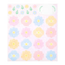 ミドリ カラー色紙用シール 花柄 タイトルシール/1枚入 記入用シール/16枚入