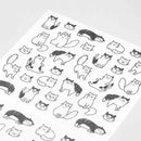 ミドリ シール2554 おしゃべり ネコ柄 1シート入