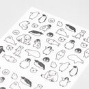 ミドリ シール2555 おしゃべり 海の動物柄 1シート入