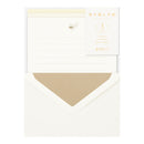 ミドリ レターセット914 色を贈る 白 便箋/12枚入(3色×4枚)、封筒/4枚入