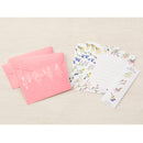 ミドリ ミニレターセット ドライフラワー柄 1パック