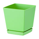 大和プラ販 クエンチローポット(プレート付) アッシュグリーン 4号