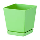 大和プラ販 クエンチローポット(プレート付) アッシュグリーン 5号