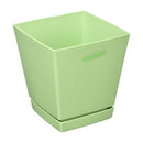 大和プラ販 クエンチローポット(プレート付) アッシュグリーン 6号