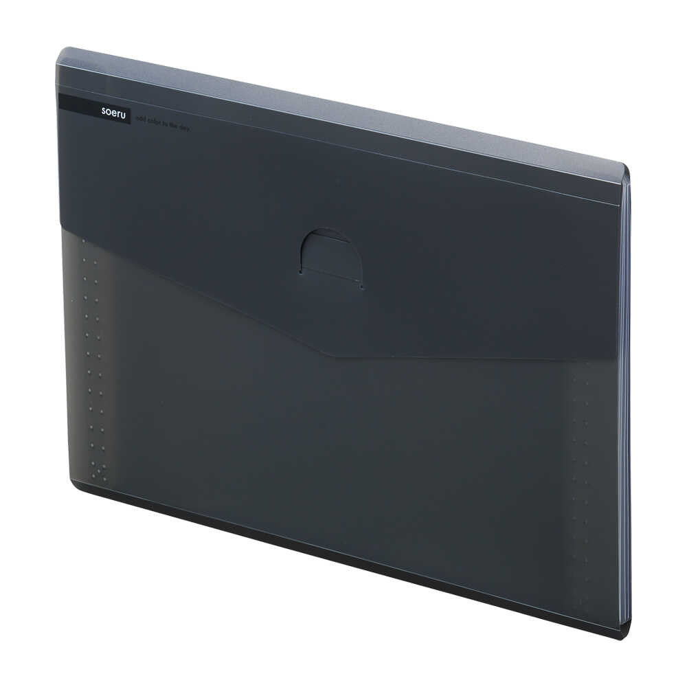 リヒトラブ SOERU スリムドキュメントファイル ヨコ型 フロストクリヤー A8700-1