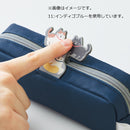 にゃんシーン ボックスペンポーチ  チャコールブラック 1個