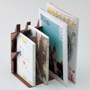 リヒト 1冊でも倒れないブックスタンド A4  ブラウン  1台