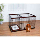 トイレのしつけが出来る ドッグルームサークル ブラウン ワイド メーカー直送▼返品・キャンセル不可【他商品との同時購入不可】