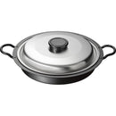 燕三 IH対応 鉄 焼肉・餃子鍋(26cm)蓋付 メーカー直送 ▼返品・キャンセル不可【他商品との同時購入不可】