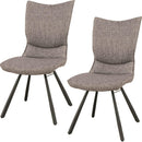 ダイニングチェア Poare  ダークグレー 2脚 メーカー直送▼返品・キャンセル不可【他商品との同時購入不可】