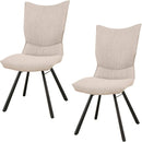 ダイニングチェア Poare アイボリー  2脚 メーカー直送▼返品・キャンセル不可【他商品との同時購入不可】