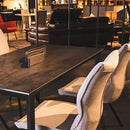 ダイニングチェア Poare 回転式 ダークグレー 2脚 メーカー直送▼返品・キャンセル不可【他商品との同時購入不可】