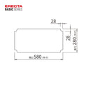 エレクター ベーシックシリーズ アクリル板 W600xD300mm用 クリア B1224AB1