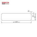 エレクター ベーシックシリーズ アクリル板 W1200xD300mm用 クリア B1248AB1