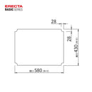 エレクター ベーシックシリーズ アクリル板 W600xD450mm用 クリア B1824AB1