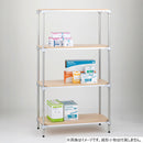 エレクター ベーシックシリーズウッドシェルフ W600xD450mm ナチュラルウッド シルバーフレーム 棚用 B1824MNS1