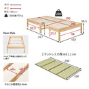 組立簡単 畳シングルベッド MB-5146S-LBRクラマ メーカー直送 ▼返品・キャンセル不可【他商品との同時購入不可】