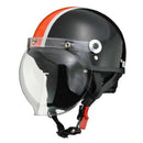 リ-ド工業 バブルシ-ルド付ハーフヘルメット ブラック/オレンジ フリ- CR760BKOR