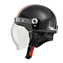 リ-ド工業 バブルシ-ルド付ハーフヘルメット ブラック/オレンジ フリ- CR760BKOR