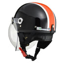 リ-ド工業 バブルシ-ルド付ハーフヘルメット ブラック/オレンジ フリ- CR760BKOR