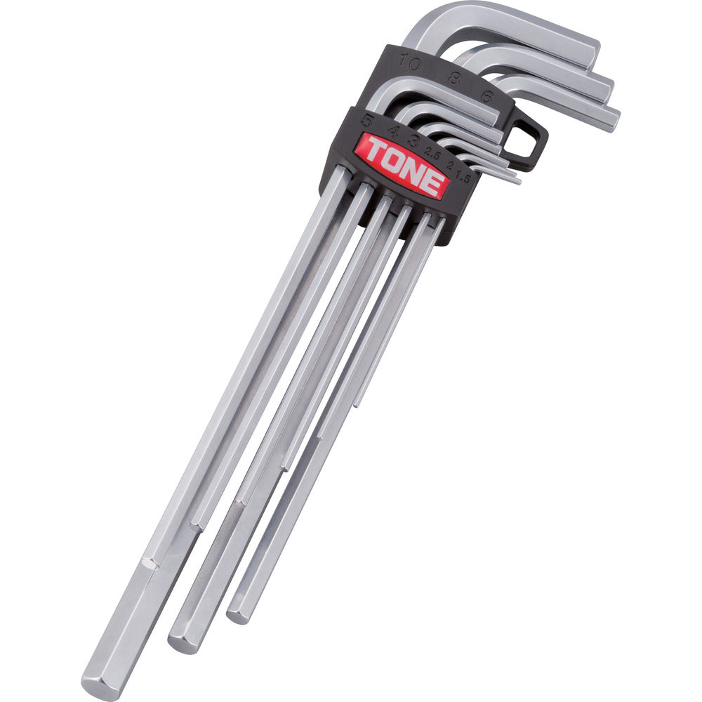 TONE マスターツールロング六角棒L形レンチセット 9pcs メーカー