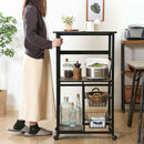 レンジワゴン FBC-9812 BK/BR 14638 メーカー直送 ▼返品・キャンセル不可【他商品との同時購入不可】