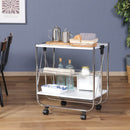 大理石柄フォールディングワゴン 45059 メーカー直送 ▼返品・キャンセル不可【他商品との同時購入不可】