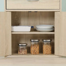 ミドルキッチンキャビネット ホワイトオーク 70691 メーカー直送 ▼返品・キャンセル不可【他商品との同時購入不可】