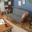 厚手ファブリックソファ ミート 2P GY 73763 メーカー直送 ▼返品・キャンセル不可【他商品との同時購入不可】