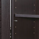 ルーバー&ミラー付きシューズボックス90幅 ブラウン 86192 メーカー直送 ▼返品・キャンセル不可【他商品との同時購入不可】