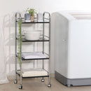 マルチワゴン4段 BK/CR 93398 メーカー直送 ▼返品・キャンセル不可【他商品との同時購入不可】