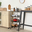 マルチワゴン4段 BK/CR 93398 メーカー直送 ▼返品・キャンセル不可【他商品との同時購入不可】