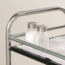 マルチワゴン4段 BK/CR 93398 メーカー直送 ▼返品・キャンセル不可【他商品との同時購入不可】