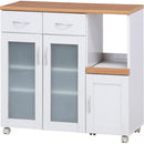 キッチンカウンター サージュ WH×NA 90幅 99522 メーカー直送 ▼返品・キャンセル不可【他商品との同時購入不可】