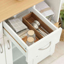 キッチンカウンター サージュ WH×NA 90幅 99522 メーカー直送 ▼返品・キャンセル不可【他商品との同時購入不可】