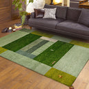 ギャッベ ラグ GABBEH D11 グリーン 140×200cm メーカー直送 ▼返品・キャンセル不可【他商品との同時購入不可