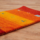 ギャッベ ラグ GABBEH D16 オレンジ 70×120cm メーカー直送 ▼返品・キャンセル不可【他商品との同時購入不可】