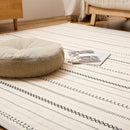 薄手で気軽に洗える インド綿ラグ ティック ブラック  メーカー直送 ▼返品・キャンセル不可【他商品との同時購入不可】