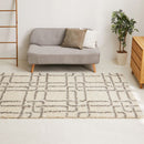 幾何学柄のウィルトン織シャギーラグ ケジャ IV 130×190cm メーカー直送 ▼返品・キャンセル不可【他商品と同時購入不可