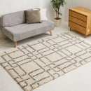 幾何学柄のウィルトン織シャギーラグ ケジャ IV 160×235cm メーカー直送 ▼返品・キャンセル不可【他商品と同時購入不可