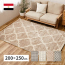 ベニワレン柄のウィルトン織シャギーラグ ラリス BE 200×250 メーカー直送 ▼返品・キャンセル不可【他商品と同時購入不可