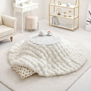 こたつ布団 ルナ 約190cm アイボリー メーカー直送 ▼返品・キャンセル不可【他商品との同時購入不可】