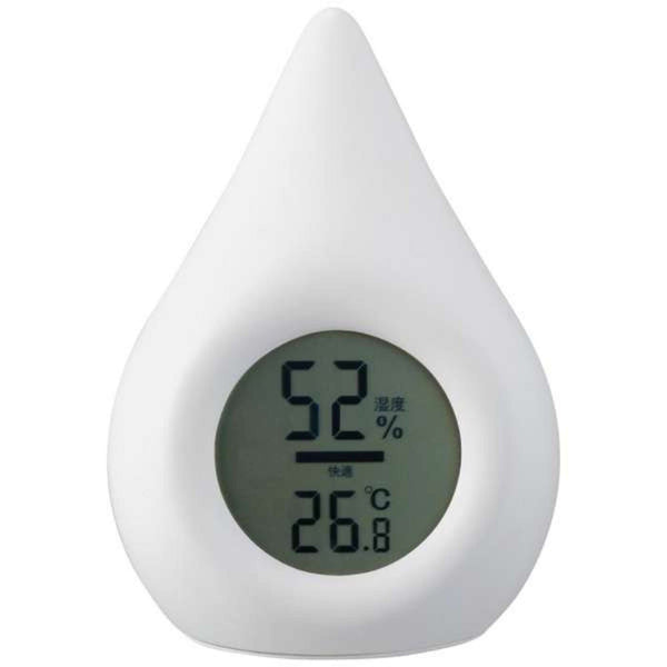 アピックス デジタル温湿度計 ホワイト  1台