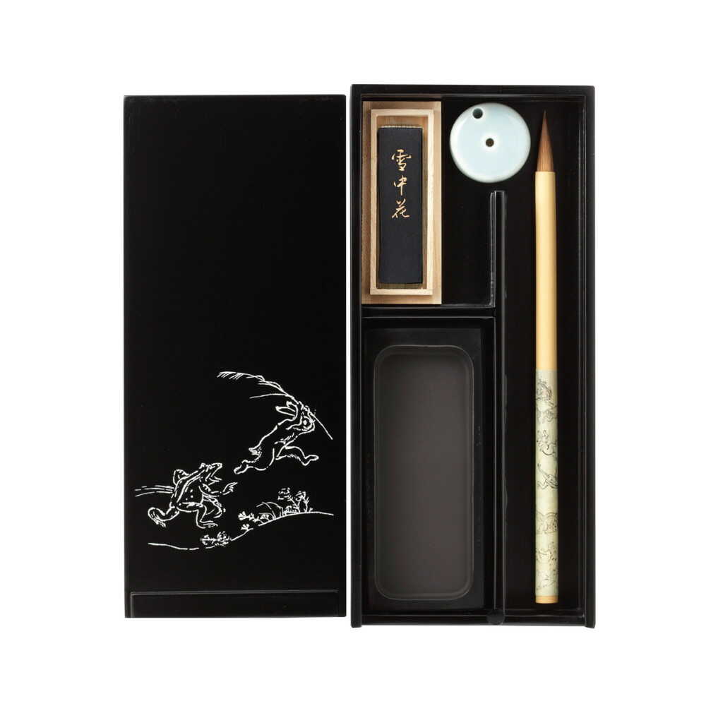 ガラスの硯 長さ12.5cm 戦前 アンティーク とろとろガラス 書道 ガラス